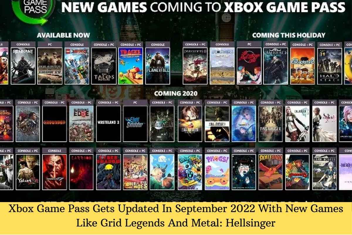 Xbox Game Pass Gets Updated In September 2022 With New Games Like Grid Legends And Metal Hellsinger