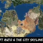 Grand Theft Auto 6 The City Skyline Road Map