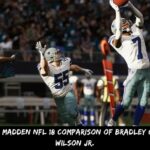 Madden 23 The Madden NFL 18 Comparison Of Bradley Chubb And Jeff Wilson Jr.
