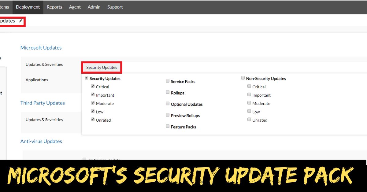 Microsoft's Security Update Pack