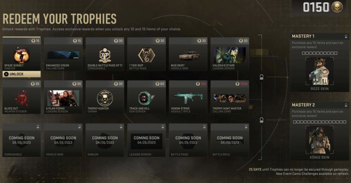 New Trophy Hunt Event Has Been Activated In Call of Duty