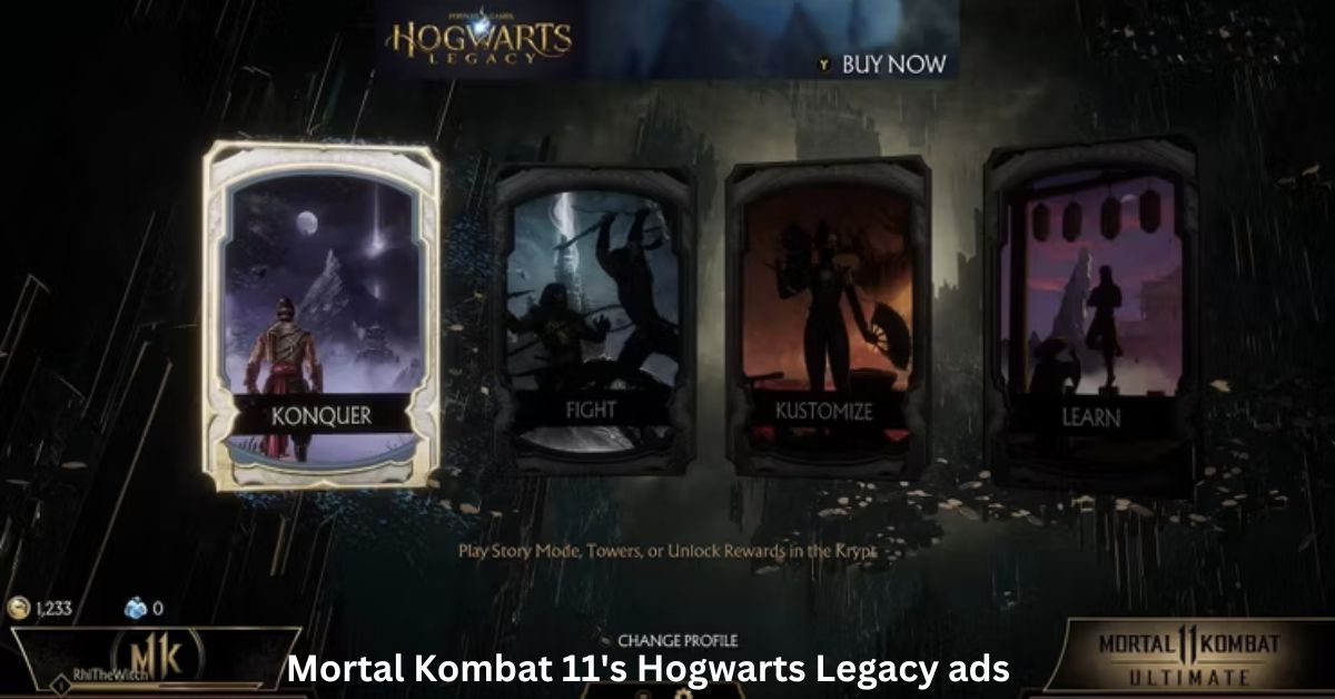 Mortal Kombat 11's Hogwarts Legacy ads