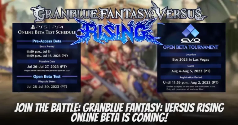 Join the Battle Granblue Fantasy Versus Rising Online Beta is Coming!