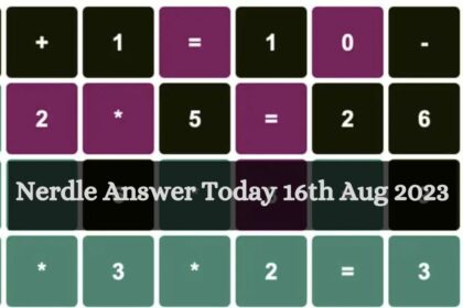 Nerdle Answer Today 16th Aug 2023