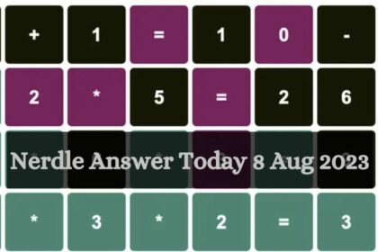 Nerdle Answer Today 8 Aug 2023