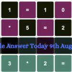 Nerdle Answer Today 9th Aug 2023