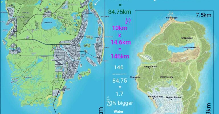 GTA 6 Vs GTA 5 Map