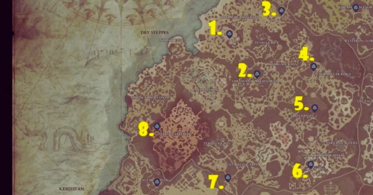 Diablo 4 Waypoint Map