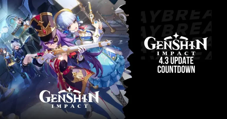 Genshin Impact 4.3 Update Countdown