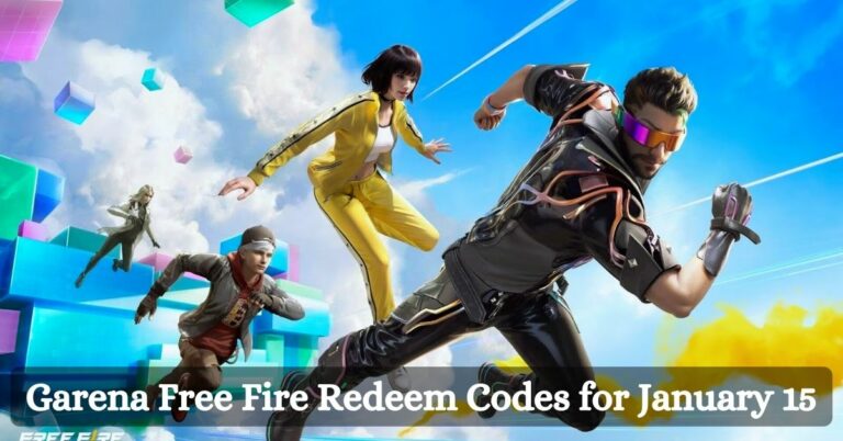 Garena Free Fire Redeem Codes for January 15
