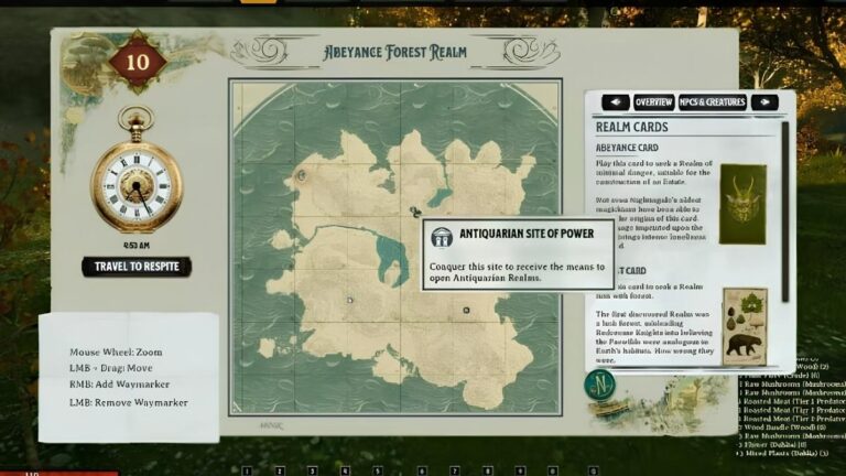 Nightingale Antiquarian Card Location