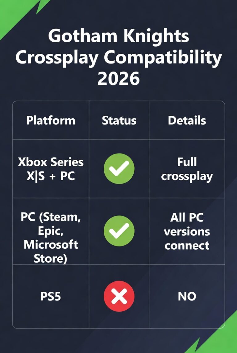 Is Gotham Knights Crossplay In 2026 Complete Guide To Multiplayer On Image 2 768x1144 