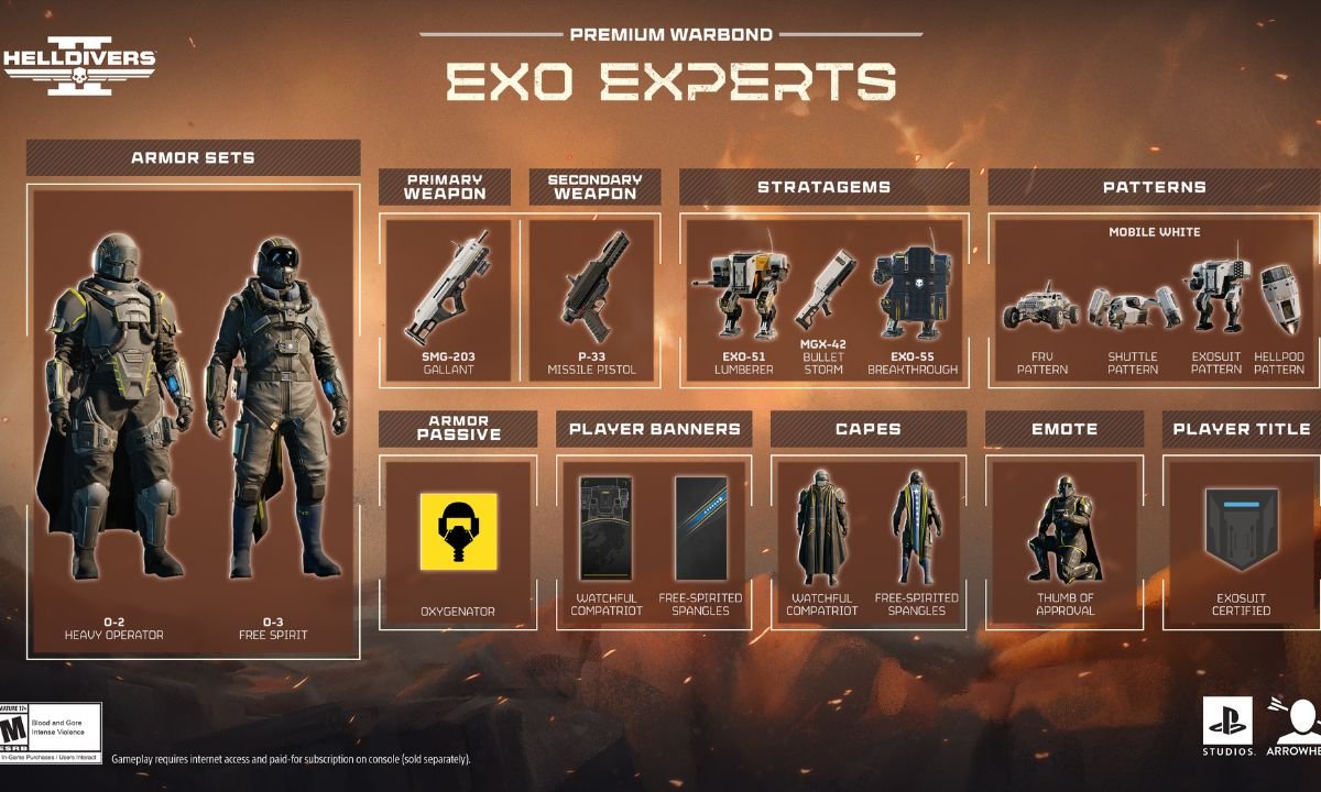 Exo Experts Warbond Helldivers 2