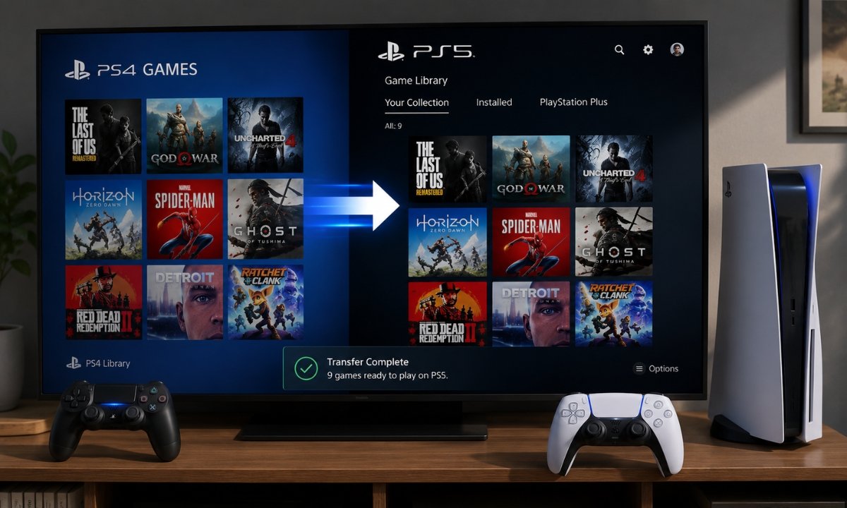 PS4 games transferring to PS5 through backward compatibility