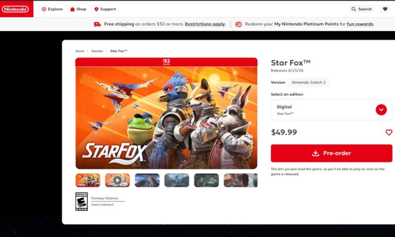 Star Fox Nintendo Switch 2 Preorders