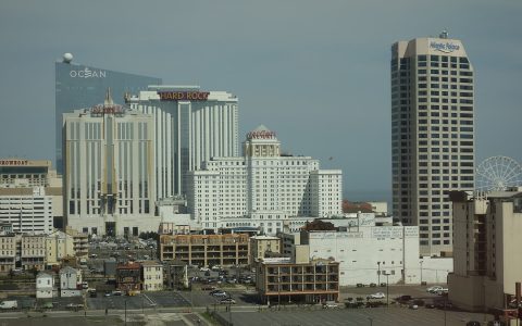Casino towers along the Atlantic City Boardwalk