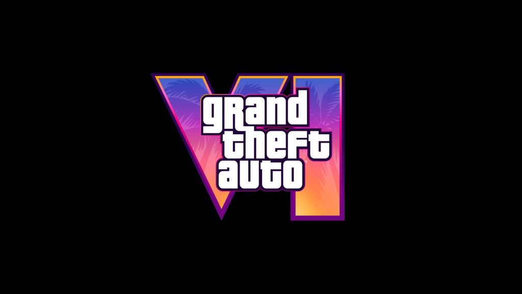 The Grand Theft Auto VI logo on a black background