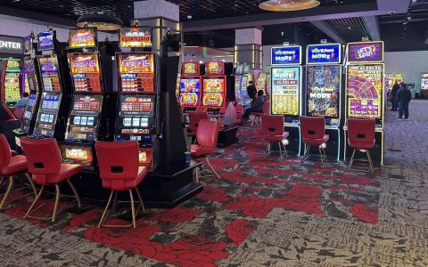 Historical horse racing machines at The Rose Gaming Resort in Dumfries, Virginia