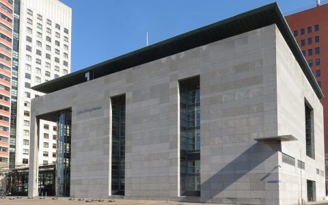 Rotterdam District Court building on Wilhelminaplein in Rotterdam