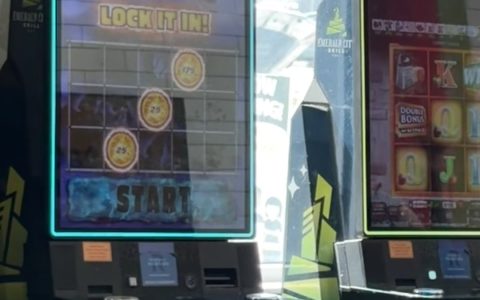 Skill game machines inside a gas station