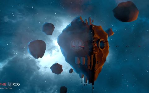 The mining rig on an asteroid in The Rig: A Starmap to Murder